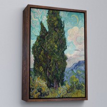 Alaz Trade Çerçeveli Vincent Van Gogh - Selviler Tablosu - CYPRESSES-7475