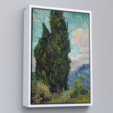 Alaz Trade Çerçeveli Vincent Van Gogh - Selviler Tablosu - CYPRESSES-7475