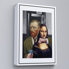 Alaz Trade Çerçeveli Mona Lisa'yı Rehin Alan Van Gogh TABLO-7761