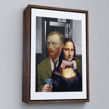 Alaz Trade Çerçeveli Mona Lisa'yı Rehin Alan Van Gogh TABLO-7761