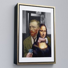 Alaz Trade Çerçeveli Mona Lisa'yı Rehin Alan Van Gogh TABLO-7761