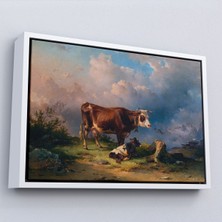 Alaz Trade Çerçeveli Alp Dağlarında Inek ve Danası TABLO-7044
