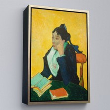 Alaz Trade Çerçeveli Vincent Van Gogh - Kitaplarla Madame Ginoux TABLOSU-7448