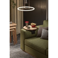 Karkissa Store Yan Sehpa Ayarlanabilir Tepsi Dekoratif Modern Tepsi Sekizgen Ceviz