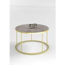 Karkissa Store Orta Sehpa ve Zigon Sehpa Terra Set Gold Gordion