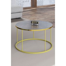 Karkissa Store Orta Sehpa ve Zigon Sehpa Terra Set Gold Gordion