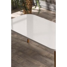 Karkissa Store Zigon Sehpa ve Orta Sehpa Set Ahşap Kr Torna Beyaz