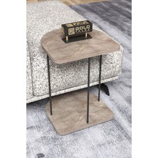 Karkissa Store Yan Sehpa Tekerlekli Servis Sehpası Hnd Oval Gordion