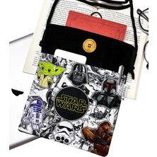 Atölye Smyrna Askılı - Kitap / Tablet / Ebook Çantası – Çıkarılabilir Askı ( Star Wars,yıldız Savaşları ,siyah)