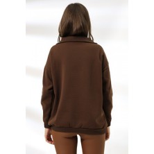 Klesa Kadın 2 Iplik Şardonlu Yarım Fermuarlı Sweatshirt