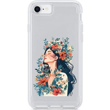 Zeyno Apple Iphone 6 Uyumlu Çiçek Kadın  Desenli Silikon Kılıf