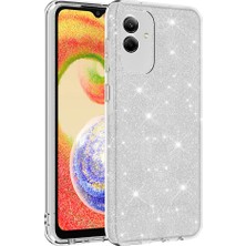 ZORE Galaxy A04 Kılıf Shining Silikon-Gümüş