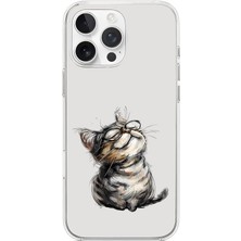 Zeyno Apple Iphone 12 Pro Uyumlu Mutlu Kedi  Desenli Silikon Kılıf