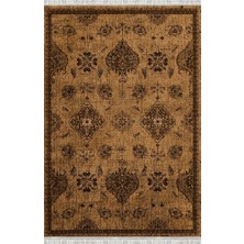 Homier Collection Kısa Saçaklı, Westa Serisi Yıkanabilir Kaymaz Taban Antibakteriyel Kilim Yolluk OT-4163A