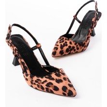 Ellolita Luxury Shoes ST-002 Leopar Günlük 7 cm Topuklu Bayan Ayakkabı