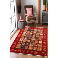 Homier Collection Kısa Saçaklı Westa Serisi Yıkanabilir Kaymaz Taban Antibakteriyel Kilim OT-4013B