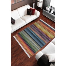 Homier Collection Kısa Saçaklı Westa Serisi Yıkanabilir Kaymaz Taban Antibakteriyel Kilim DK-5058B