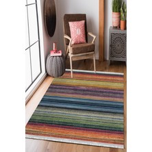 Homier Collection Kısa Saçaklı Westa Serisi Yıkanabilir Kaymaz Taban Antibakteriyel Kilim DK-5058B