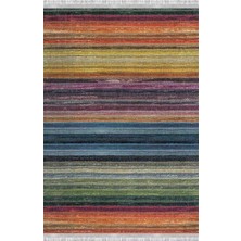 Homier Collection Kısa Saçaklı Westa Serisi Yıkanabilir Kaymaz Taban Antibakteriyel Kilim DK-5058B