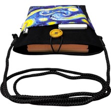 Atölye Smyrna Askılı Kitap / Tablet / Ebook Çantası – Kılıfı (Yıldızlı Gece , Siyah)
