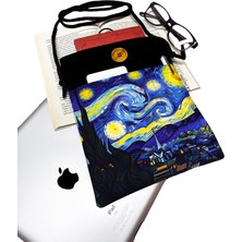 Atölye Smyrna Askılı Kitap / Tablet / Ebook Çantası – Kılıfı (Yıldızlı Gece , Siyah)