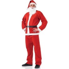 Yetişkin Elyaf Noel Baba Kostümü Noel Baba Kıyafeti