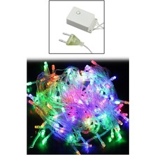 Mediterian 10mt Renkli LED Fişli Aydınlatma, Noel ve Partiler İçin Dekoratif Işık, Mavi, RGB