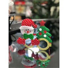 Yılbaşı Temalı Plastik Gözlük (Noel Baba-Çam Ağacı)