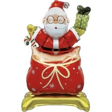 Yılbaşı Partisi Ayaklı Küçük Noel Baba Folyo Balon