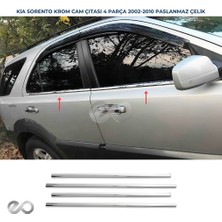 Ebal Oto Kia Sorento Krom Cam Çıtası 4 Prç 2002-2010 P.Çelik