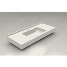 Livabo Calia 500 x 1200 mm Etajerli Akrilik Banyo Lavabosu