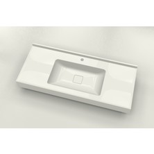Livabo Calia 500 x 1200 mm Etajerli Akrilik Banyo Lavabosu