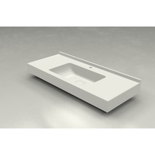 Livabo Calia 500 x 1200 mm Etajerli Akrilik Banyo Lavabosu