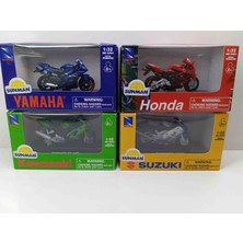 Sunman Dianomi 1:32 Ölçek  Minik Boy Motosikletler Set 4 Lü 7cmuzunluk Yükseklik 3.5 Cm.