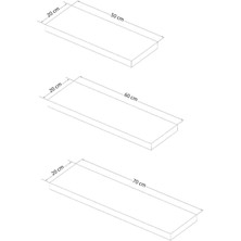 Glow Furniture Çizgi Uçan Duvar Rafı