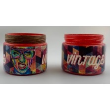 Stworkshop Vintage: Hediyelik Özel Tasarım Portakal Aroma Kokulu Mum %100 Doğal Vegan Soya Wax Mum ''hediyeli''