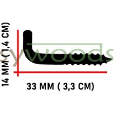 Sywoods L Vida No:3 Korniş ve Dekoratif Askı Vida 20 Adet