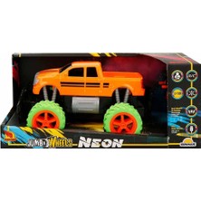 Suncon 1:18 Uzaktan Kumandalı Neon Jumbo Weels USB Şarjlı Araba 26 cm 32961 Turuncu Pickup