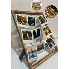 Masaüstü 12 Fotoğraflı 12 Mandallı 3 Metre LED Fotoğraf Çerçevesi.