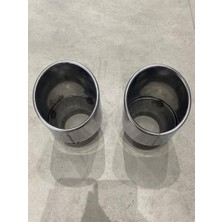 HYM Tuning Tek Çıkışlı 1 Adet  110MM Egzoz Ucu Eğik Ağız Silindirik Paslanmaz