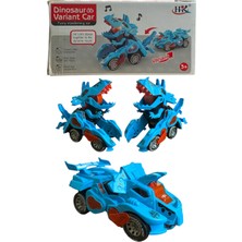 Trex Dinazor Figür Araba Sesli Işıklı Pilli Müzikli  Transformers Robot Dinozor 20CM