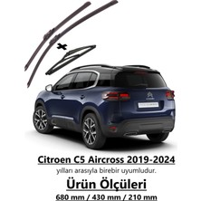 RBW Citroen C5 Aircross 2019-2024 Ön ve Arka Muz Silecek Takımı