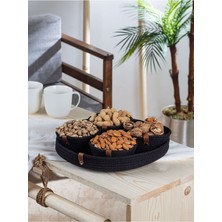 Comfort Craft Örme Tepsili Çerez Takımı | Mutfak Organizeri | Siyah