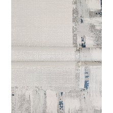 Woolen Halı Victoria Koleksiyonu Viskon Akrilik Dokuma Lüks Saçaklı Halı 6012 Mavi