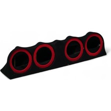 Universal  Pandizot 4 Adet 20 cm 10 cm Tweeter Kırmızı Renkli Halkalı