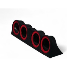Universal  Pandizot 4 Adet 20 cm 10 cm Tweeter Kırmızı Renkli Halkalı