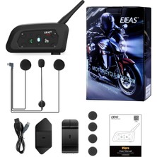 Adonis V6PRO+ Kask Kulaklık Bluetooth Intercom Motosiklet Kulaklık Tekli Siyah