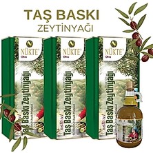 nükte 15 lt Taş Baskı Zeytinyağı Yanında 1 Litre Cam Şişeli