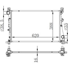 Radyatör Fiat Egea 1.3-1.4 Al-Pl-Brz 620X388X16 12