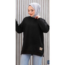 Two Blck Bisiklet Yaka Basic Sweatshirt